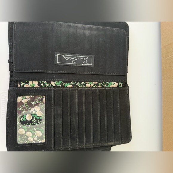 Vera Bradley Black Women's Quilted Clutch with Gold Accent - Picture 4 of 6